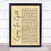 Shed Seven Going For Gold Rustic Script Song Lyric Print