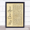 Stevie Wonder My Cherie Amour Rustic Script Song Lyric Print