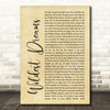 Taylor Swift Wildest Dreams Rustic Script Song Lyric Print