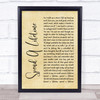 The Rifles Spend A Lifetime Rustic Script Song Lyric Print