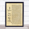 The Script Hall Of Fame Rustic Script Song Lyric Print