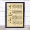 Tina Turner Nutbush City Limits Rustic Script Song Lyric Print