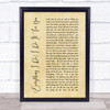 Bryan Adams Everything I Do I Do It For You Rustic Script Song Lyric Quote Print