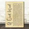 Blue October A Quiet Mind Rustic Script Song Lyric Print