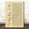 Cody Johnson On My Way To You Rustic Script Song Lyric Print