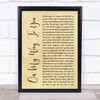 Cody Johnson On My Way To You Rustic Script Song Lyric Print
