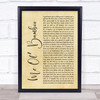 Dick Van Dyke Me Ol Bamboo Rustic Script Song Lyric Print