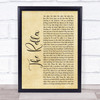 Duran Duran The Reflex Rustic Script Song Lyric Print