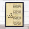 Ed Roland Collective Soul Run Rustic Script Song Lyric Print
