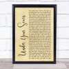 Godsmack Under Your Scars Rustic Script Song Lyric Print