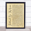 Iron Maiden Hallowed Be Thy Name Rustic Script Song Lyric Print
