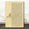James Bay Us Rustic Script Song Lyric Print