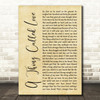 Johnny Cash A Thing Called Love Rustic Script Song Lyric Print