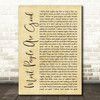 Luke Bryan Most People Are Good Rustic Script Song Lyric Print