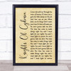 Muse Knights Of Cydonia Rustic Script Song Lyric Print