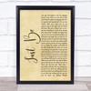Paloma Faith Just Be Rustic Script Song Lyric Print