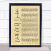 Panic! At The Disco Death Of A Bachelor Rustic Script Song Lyric Print
