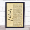 Silk City & Dua Lipa Electricity Rustic Script Song Lyric Print
