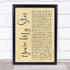 Stereophonics You're My Star Rustic Script Song Lyric Print