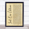 Sting & Shaggy Just One Lifetime Rustic Script Song Lyric Print