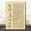 The Little Mermaid Part of Your World Rustic Script Song Lyric Print