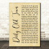 The Pogues Dirty Old Town Rustic Script Song Lyric Print