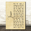 twenty one pilots Truce Rustic Script Song Lyric Print