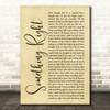 Westlife Something Right Rustic Script Song Lyric Print