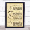 Billy Joel She's Got A Way Rustic Script Song Lyric Quote Print
