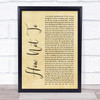 Dan + Shay How Not To Rustic Script Song Lyric Quote Print