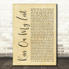 Hall & Oates Kiss On My List Rustic Script Song Lyric Quote Print