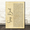 Old Dominion Snap Back Rustic Script Song Lyric Quote Print