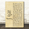 The Beatles I Will Rustic Script Song Lyric Quote Print