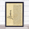The Killers Human Rustic Script Song Lyric Quote Print