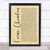 Culture Club Karma Chameleon Rustic Script Song Lyric Print
