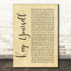 Frightened Rabbit Keep Yourself Warm Rustic Script Song Lyric Print
