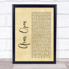 The Script Arms Open Rustic Script Song Lyric Quote Print
