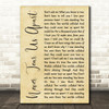 INXS Never Tear Us Apart Rustic Script Song Lyric Print