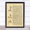 Steve Winwood The Finer Things Rustic Script Song Lyric Print