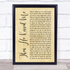 The Crystals Then He Kissed Me Rustic Script Song Lyric Print