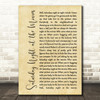 The Drifters Saturday Night at the Movies Rustic Script Song Lyric Print