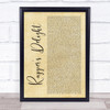 The Sugarhill Gang Rapper's Delight Rustic Script Song Lyric Print