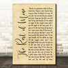 Tracew Adkins The rest of mine Rustic Script Song Lyric Print