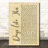Van Morrison Days Like This Rustic Script Song Lyric Quote Print