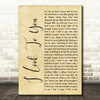 Whitney Houston I Look To You Rustic Script Song Lyric Quote Print
