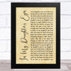 Martina McBride In My Daughter's Eyes Rustic Script Song Lyric Music Art Print