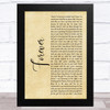 Mumford & Sons Forever Rustic Script Song Lyric Music Art Print