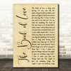 Peter Gabriel The Book of Love Rustic Script Song Lyric Music Art Print