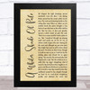 Procol Harum A Whiter Shade Of Pale Rustic Script Song Lyric Music Art Print