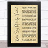 Smog Dress Sexy At My Funeral Rustic Script Song Lyric Music Art Print